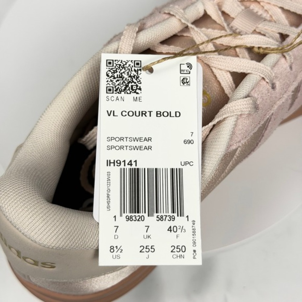 Adidas VL Court Bold Platform Sneakers Wonder Quartz Pink IH9141 Womens 8.5 - Picture 5 of 11